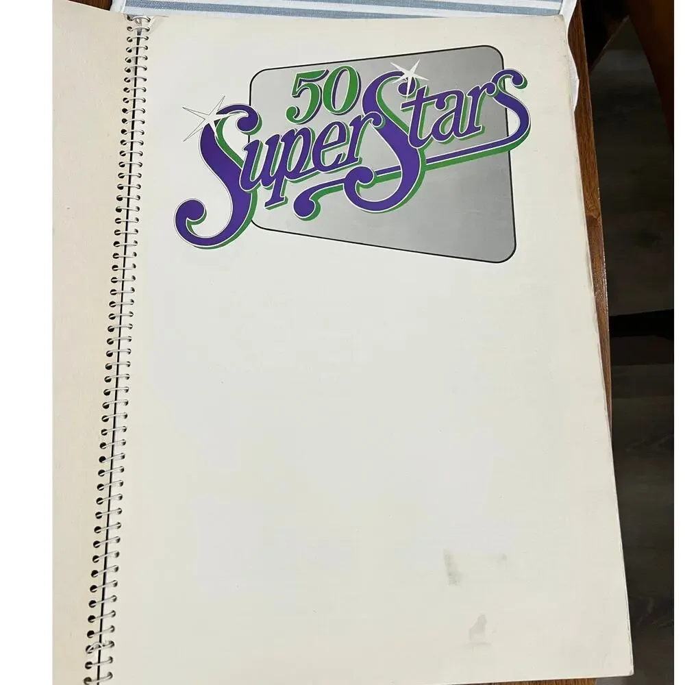 1974 50 Super Stars Spiral Bound Book John Kobal Marilyn Monroe John Wayne